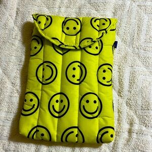 Baggu 13”/14” Puffy Laptop Sleeve - Yellow Happy